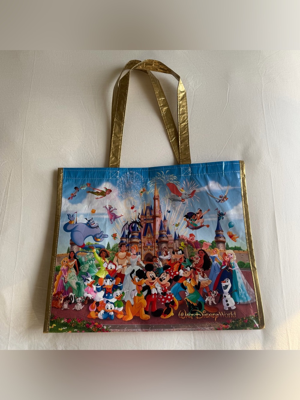 Walt Disney World 2026 Storybook Characters Reusable Large Tote Bag - Picture 3 of 7